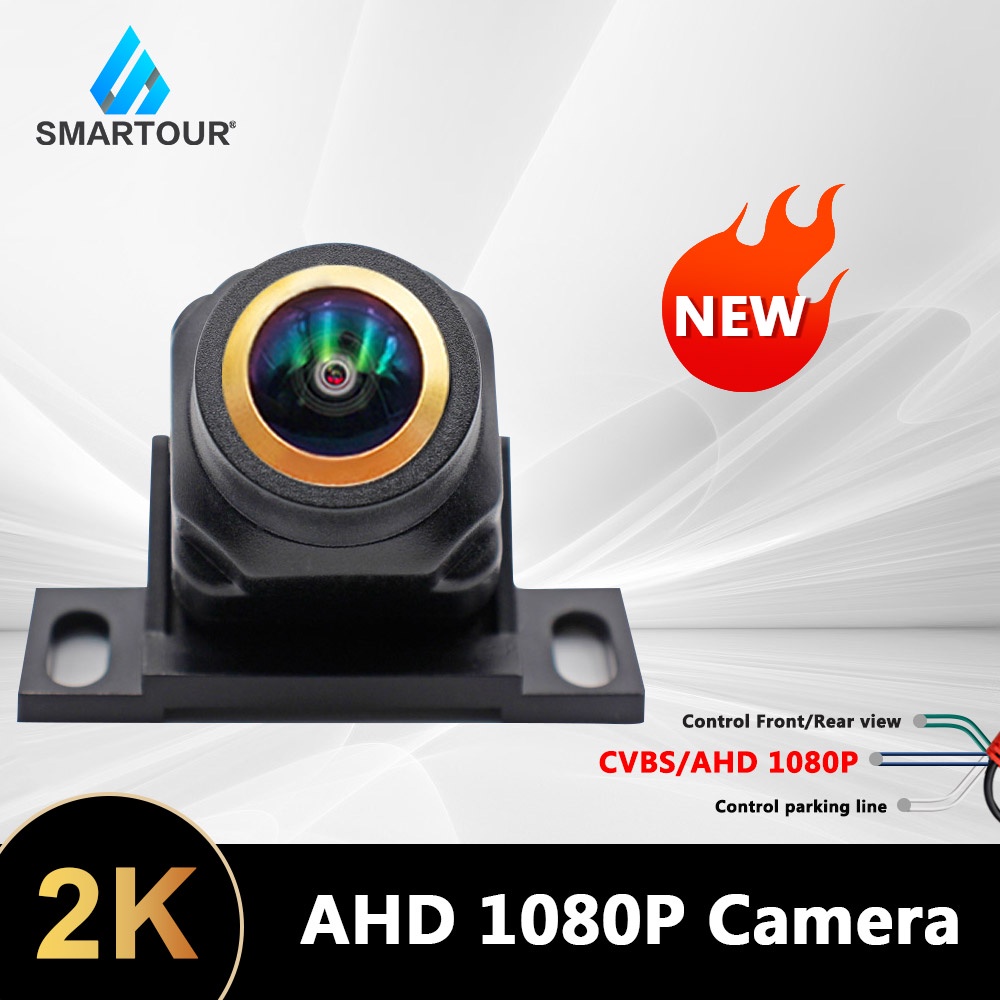 Achteruitrijcamera Auto AHD CVBS 1920x1080 P/720 P Auto Achteruitrijcamera Full HD Nachtzicht 170 Fisheye Gouden Lens Voertuig Achteruitrijcamera's Parkeercamera (Size : Silver AHD 1080P