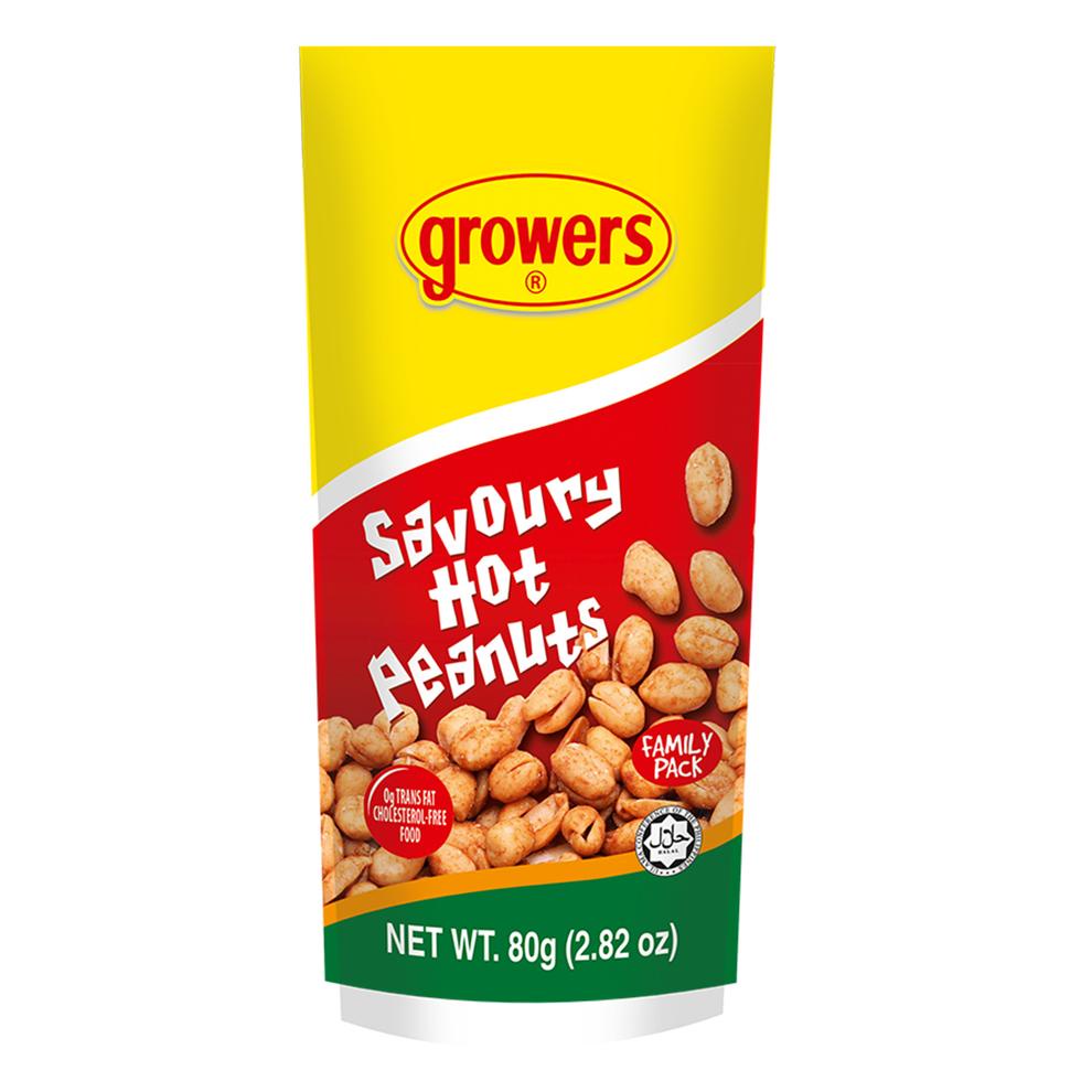 Growers Savoury Hot Peanuts 80g Shopee Philippines