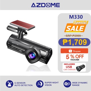 AZDOME M330 1296P DashCam Full HD Front DashCam Night Vision App Control Car Camera Driving Recorder
