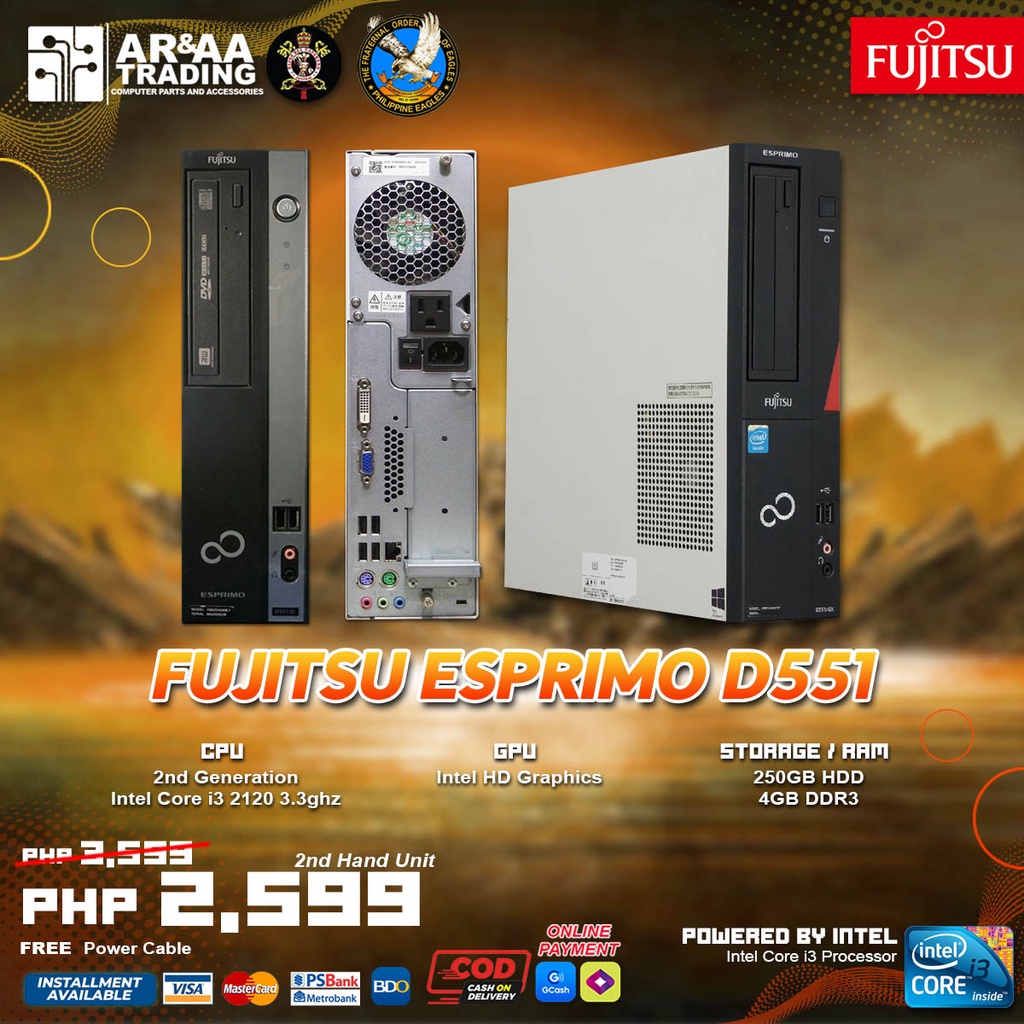 FUJITSU ESPRIMO D551 G Corei3 4GB 250GB - タブレット