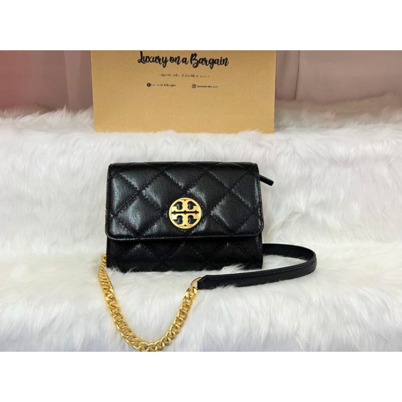 Tory Burch Willa Chain Wallet Crossbody Black | Shopee Philippines