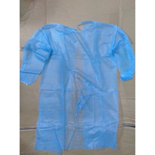 CODln stockA10 pieces Isolation Gown Suit Blue WaterProof Disposable PPE Bunnysuit Non Woven - Blu #7