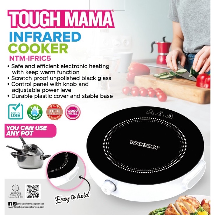 Tough Mama NTMIFRIC5 Infrared Induction Cooker Round Electric Stove