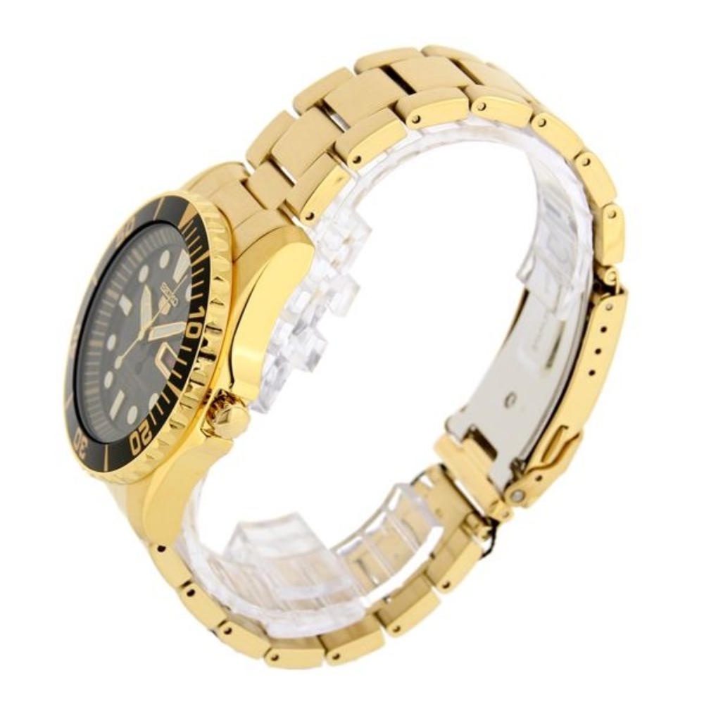 ▽⊕▪Seiko Sub SNZ Expensive 5 23 Jewels Water Resist Day & Date Auto Hand Movement Gold Black Women's