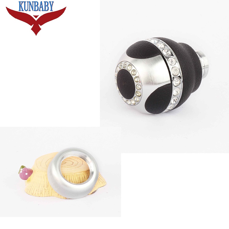 Crystal Diamond Aluminum Universal Manual Car Gear Stick Shift Shifter Lever Knob cover with