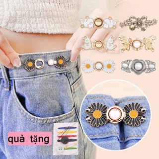 Pants Metal Buckle Fixed Tightening  for Skirt Pants Jeans Adjustable Waist Button Pin