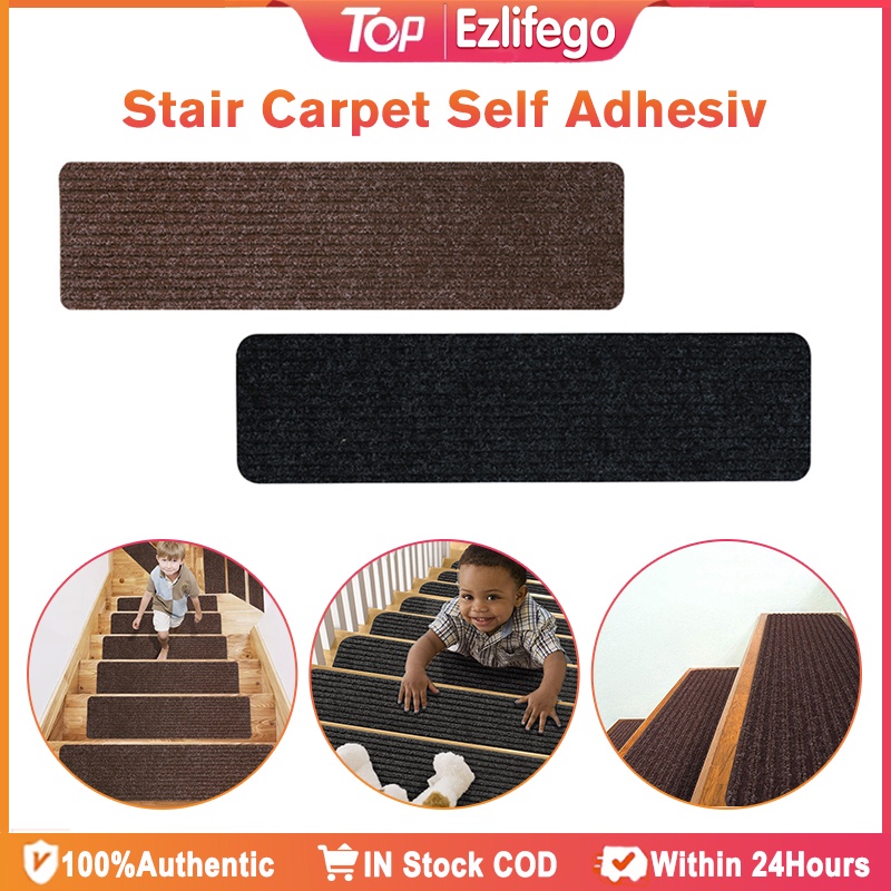 Stair Carpet Self Adhesive 20*76 cm Non Slip Stairs Carpet Indoor