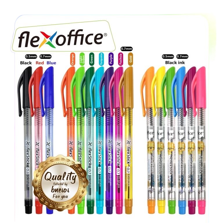 NEWstock.bnesos Stationary School Supplies Flexstick Smooth Ink Pen 0.5 ...