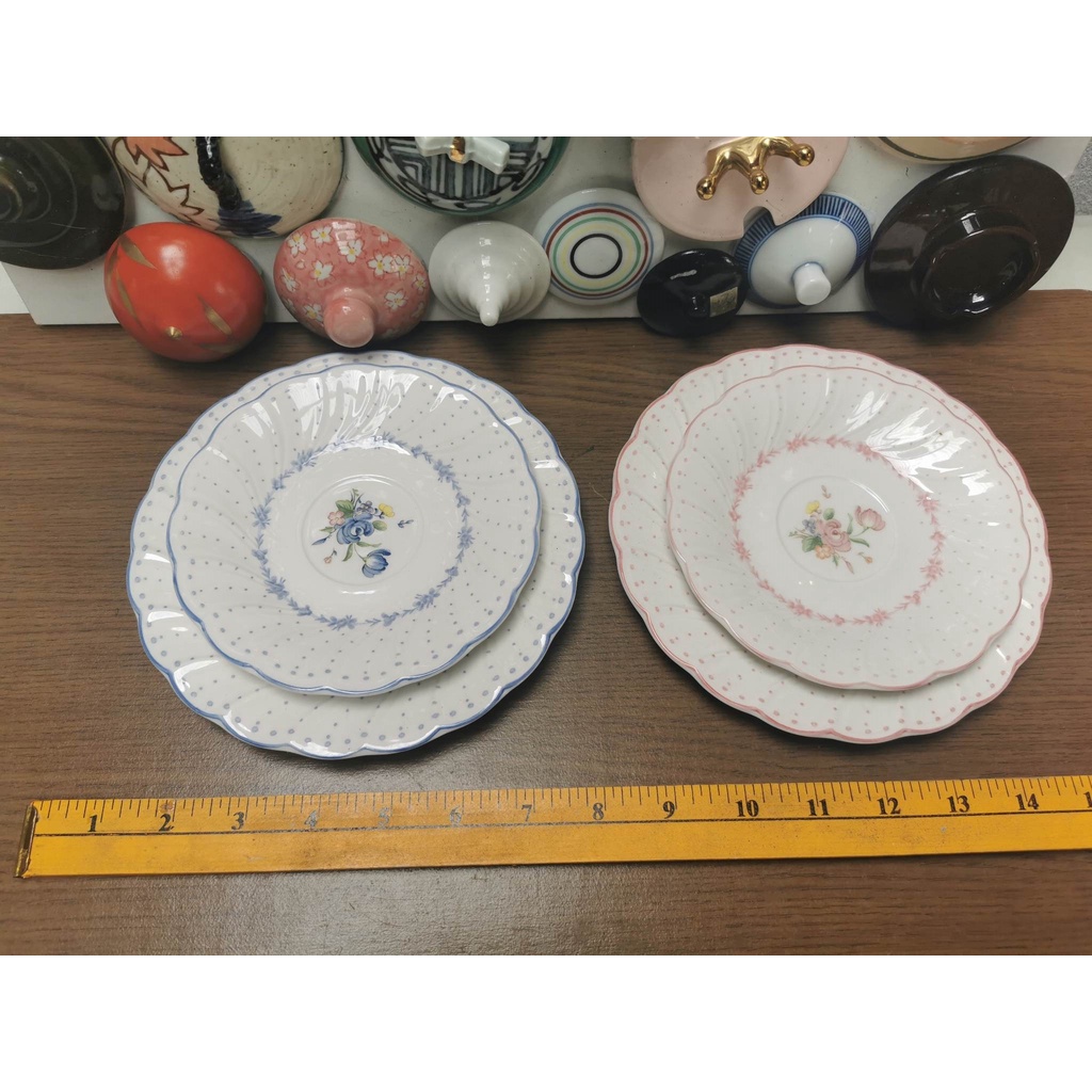 Nikko Set Of 4 Small And Medium Floral Vintage Decorative Dish (surplus 