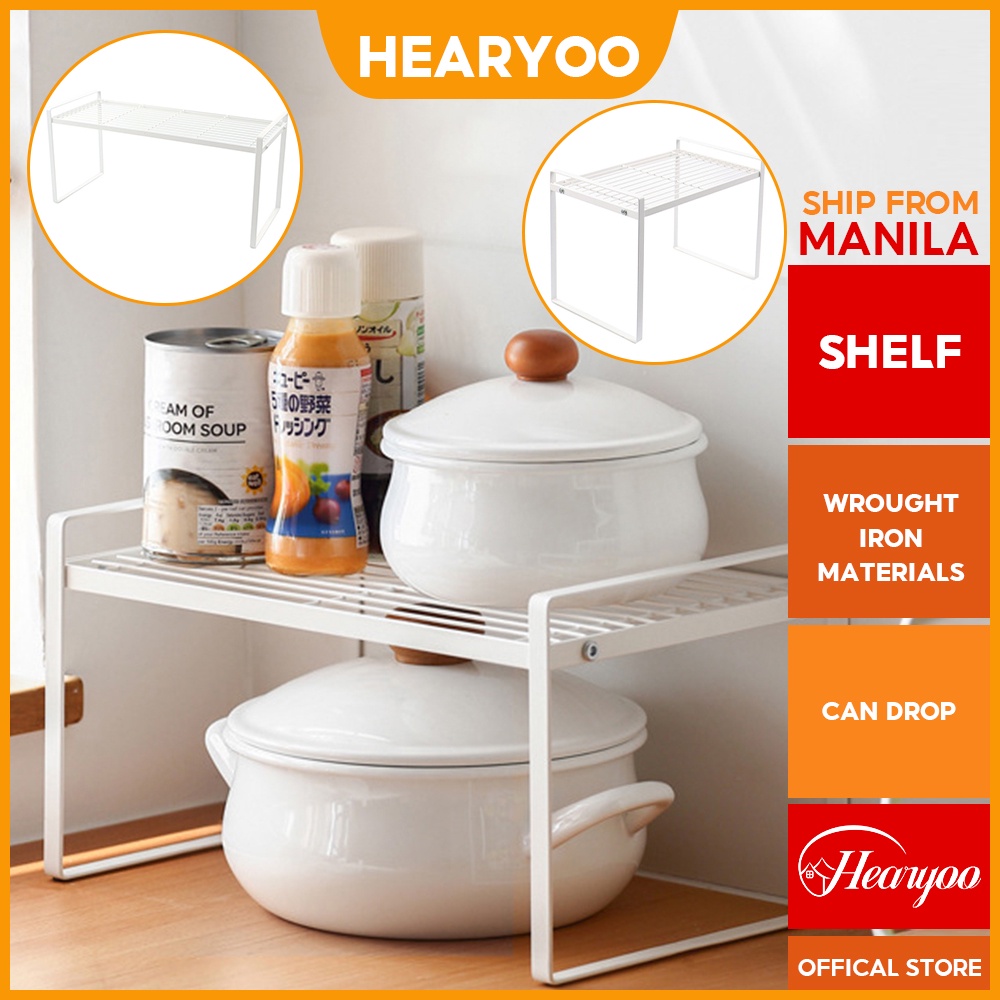 Hearyoo Kitchen Rack Under Sink Shelf Countertop Organizer For