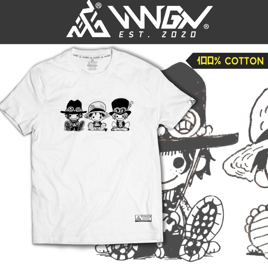 NEWGEN® CLOTHING " Ace Luffy Sabo Chibi " One Piece Pro Club