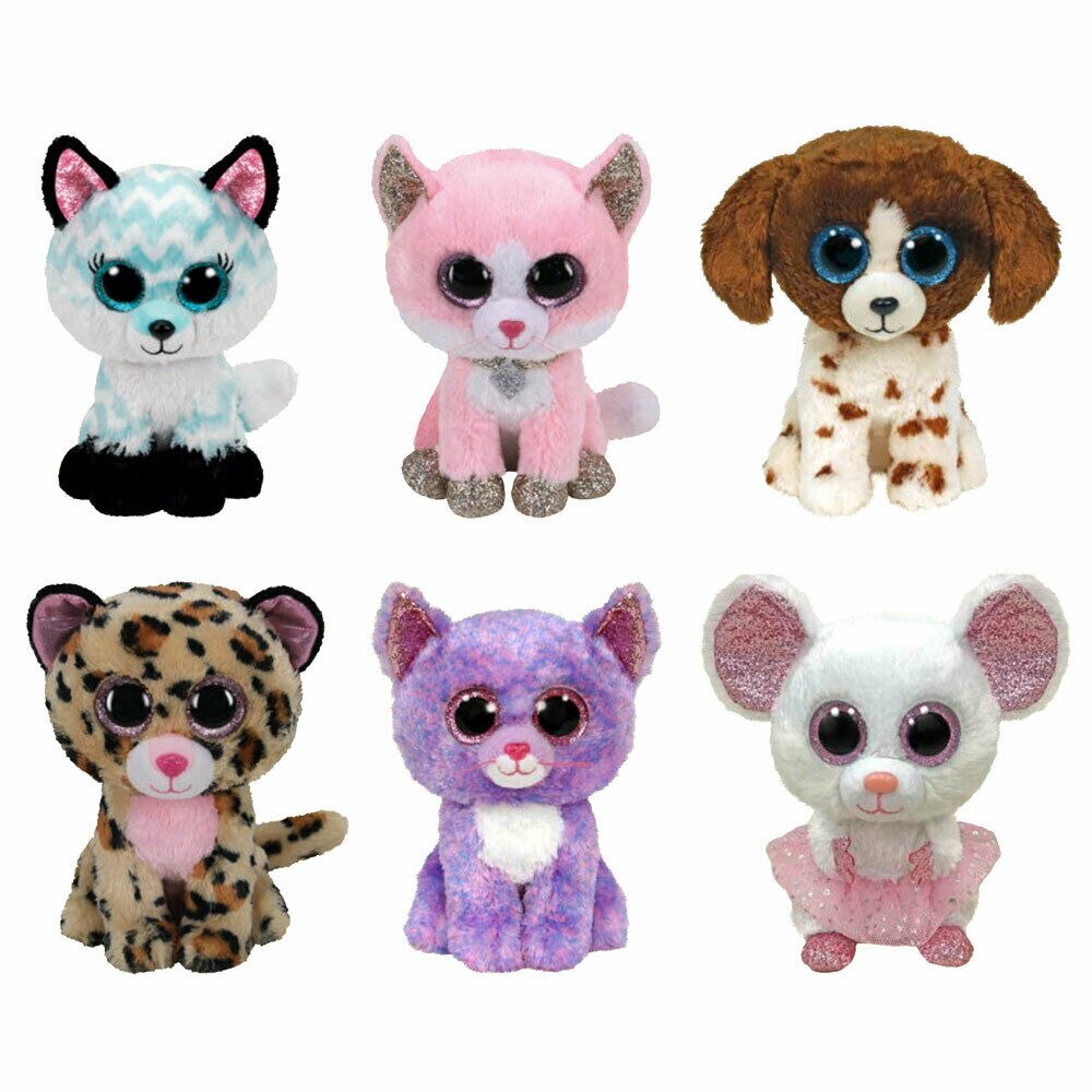 TY Beanie Spring 6 inch Atlas Livvie Cassidy Nina Fiona Plush Stuffed ...