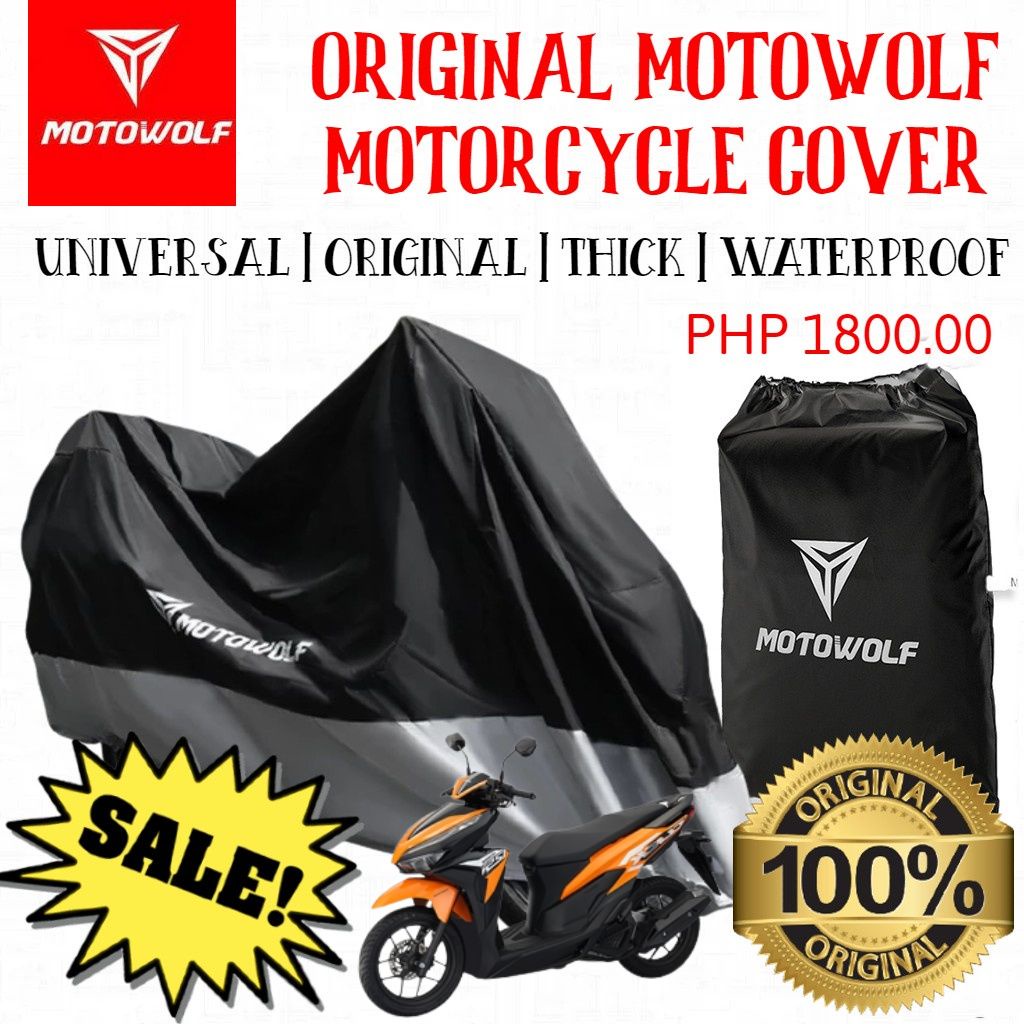 HONDA CLICK | ORIGINAL MOTOWOLF THICK MOTORCYCLE COVER WATERPROOF COVER ...