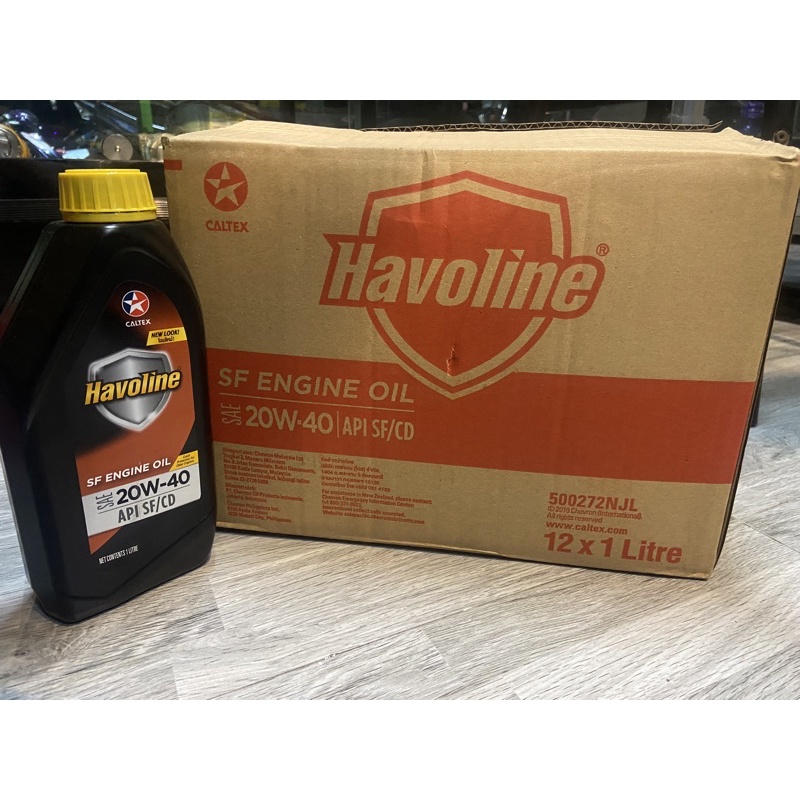 Wholesale Havoline Sf Engine Oil 20w 40 1l 1box 12pc Shopee