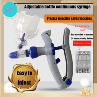 5ML Vaccine Injection Syringe for Animals Chicken Duck Pig Cow Sheep Device Automatic Self-filling