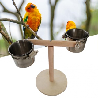 Birds Parrot Stand Perch Swing Suspension Bridge Food Water Bowl Pet Supplies Bird Accessories Bird