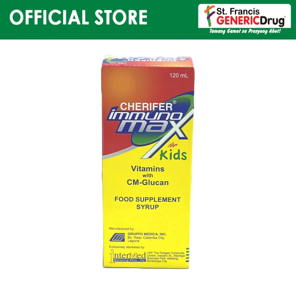Cherifer® Immunomax for Kids (with CMGlucan) 120 mL presyo ₱484
