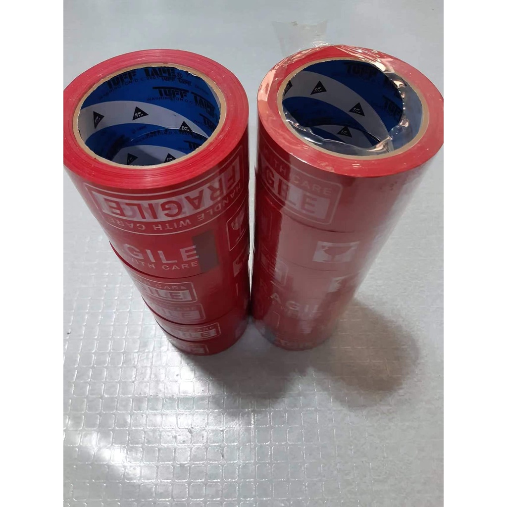 Fragile Tape TUFF TAPE BLUE ''Red'' Packaging Tape *100m* 12pcs