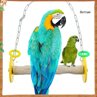 【DT】Pet Bird Parrot Macaw Hanging Chain Swing Stand Perch Cage Pendant Chewing Toy