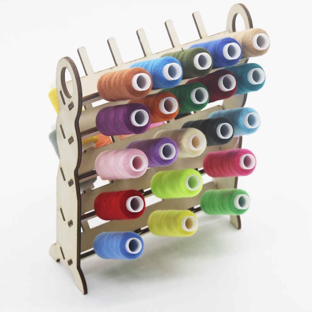 Durable Detachable Wooden Thread Holder 50 Spools Sewing Embroidery