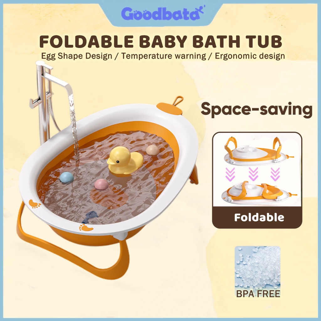 Ergonomic design Foldable Baby Bath Easy to Fold SpaceSaving