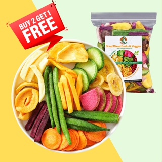 HOMEFARM Fruit Vegetable Chip Mix 10 in 1 Dried Fruits and Veggie Crisps in Unsalted Healthy Snack
