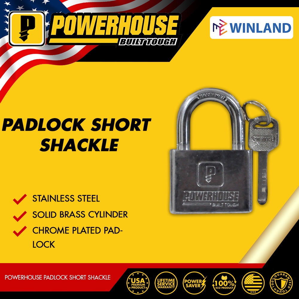 POWERHOUSE by Winland Security Padlock Short Shackle 30mm 40mm 50mm
