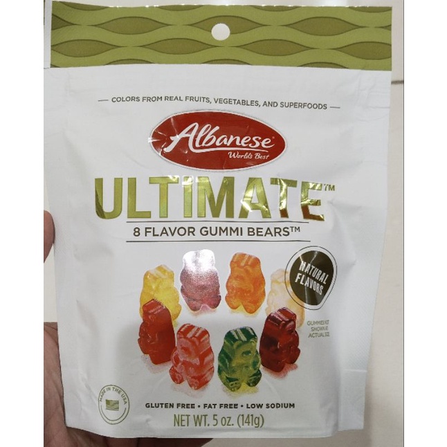 Albanese 12 Flavors Gummi Bears Gummi worms Sugar free natural flavors
