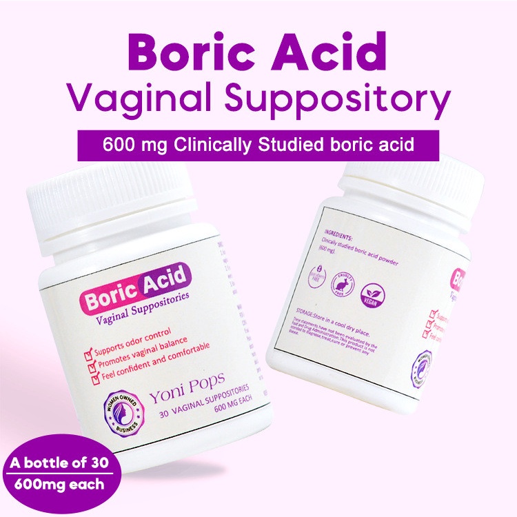 Boricap Boric Acid Vaginal Suppositories For Bv Yeast Infection And