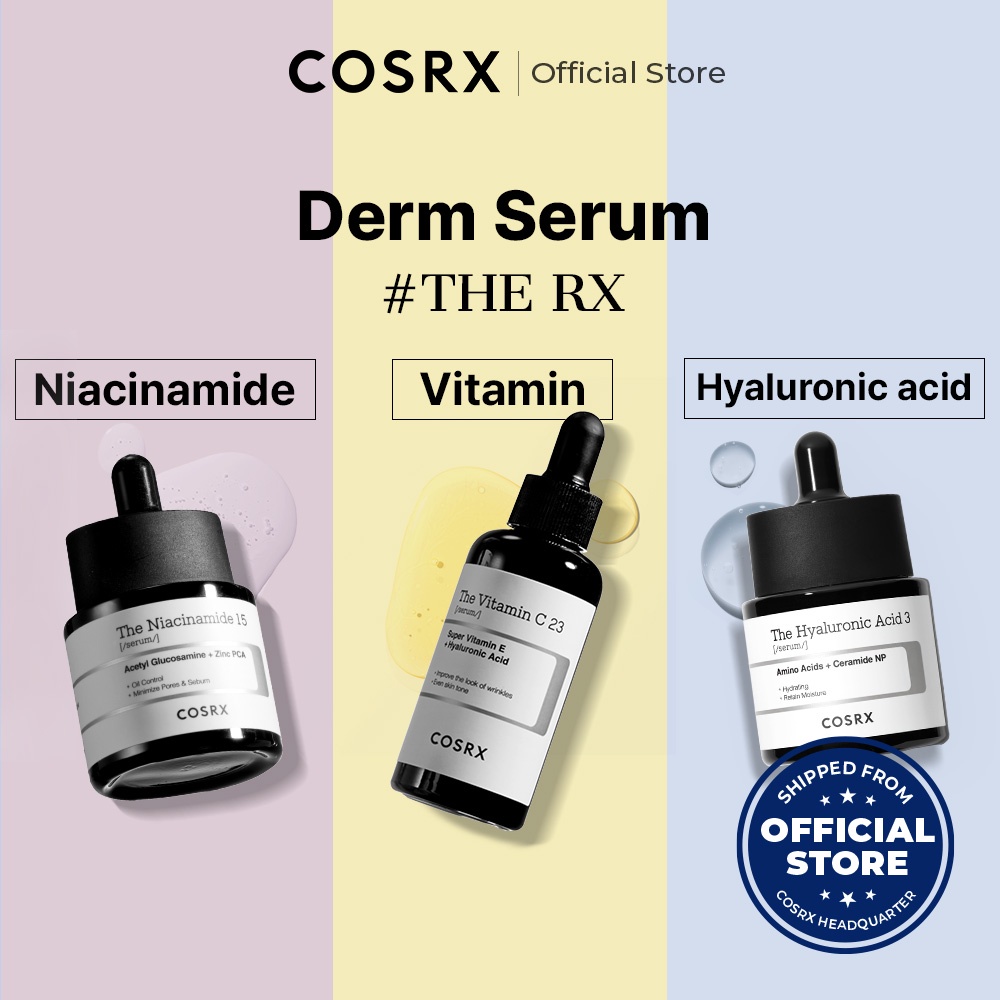 [COSRX OFFICIAL] The RX Derm serums (20ml), The Niacinamide 15, The