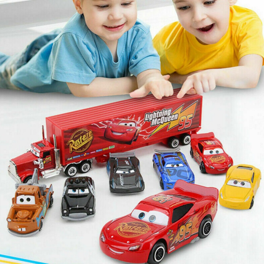 7pcs/set Pixar Cars 3 Toy Car Lightning Mcqueen Cartoon Car Sports Car ...