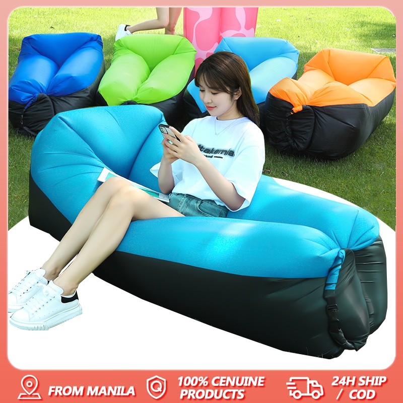 Foldable inflatable banana bed Outdoor convenient camping sleeping bag