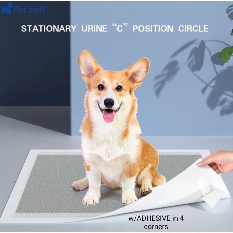 CARBON PEE PADS Pet Soft (W/TAPE & Lemon Scent Deodorizer) Shopee