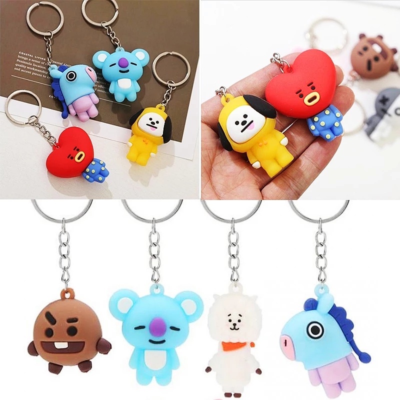 Hot Kpop Bts Cooky Mang Key Ring Chain Bag Pendant Keychain Bt21 Kawaii ...