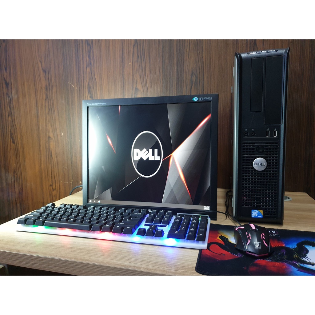 DESKTOP CORE 2 DUO DDR2 2GB RAM 160GB HDD 17 SQUARE MONITOR NO STAND