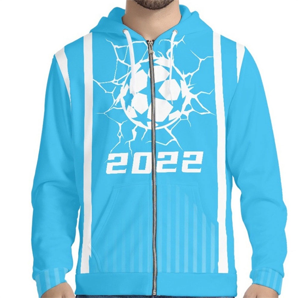 Zipper polyester 2022 Qatar World Cup sweater Argentina Costume Cosplay