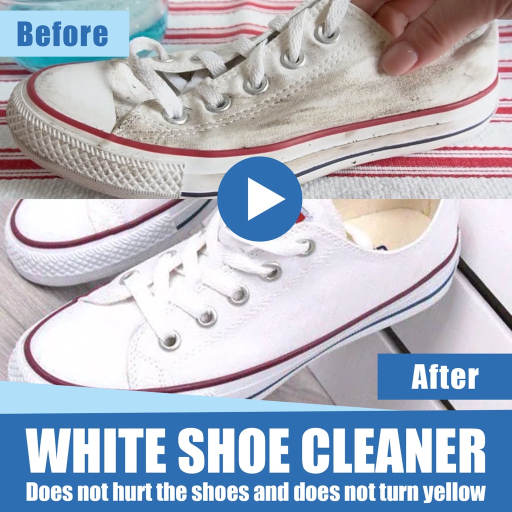 White Shoe Cleaning Cream No Water Cleaning Multipurpose Sports Shoe ...