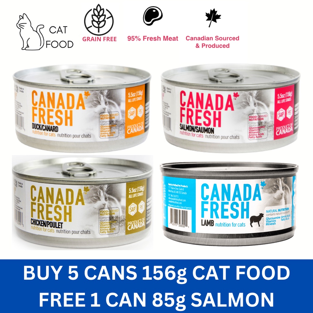BUY 5 TAKE 1 Canada Fresh CAT FOOD 156g Shopee Philippines