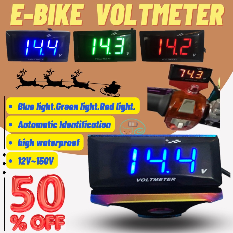 ebike Voltmeter Widevoltage voltmeter motorcycle electric motorcycle modified electric vehicle