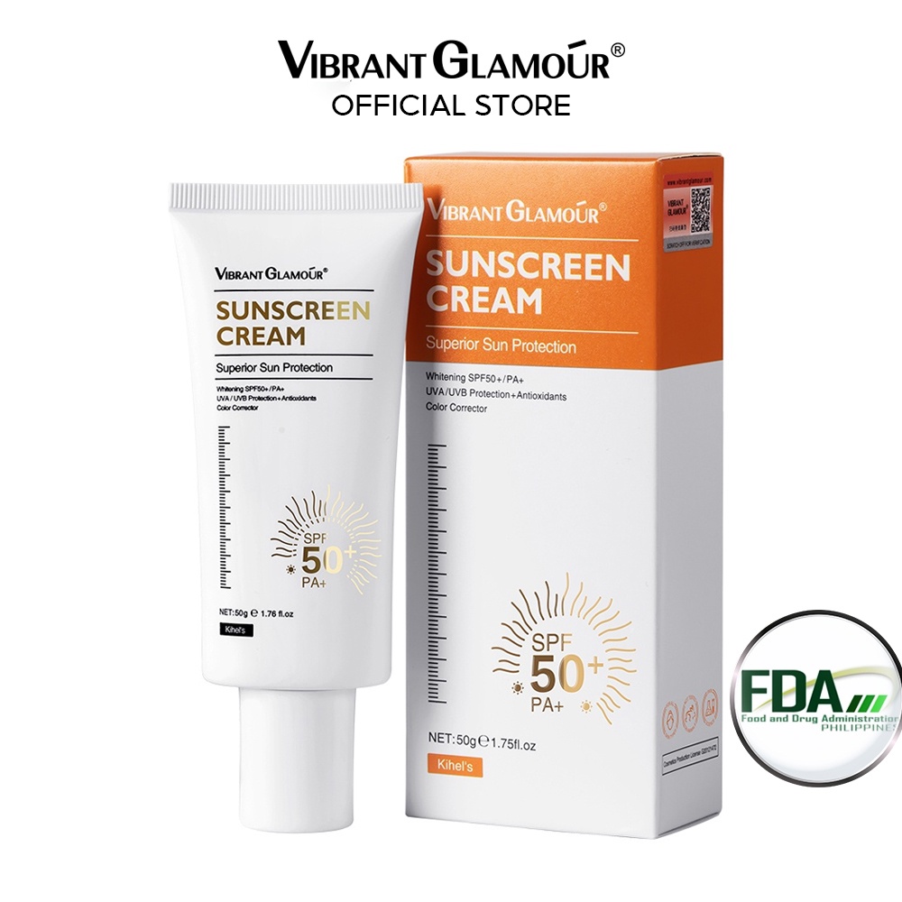 VIBRANT GLAMOUR FDA Whitening Sunscreen Cream Sunblock for Face and
