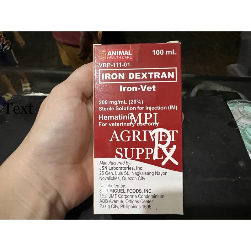 IRON DEXTRAN IRONVet by BMEG 100ml Shopee Philippines
