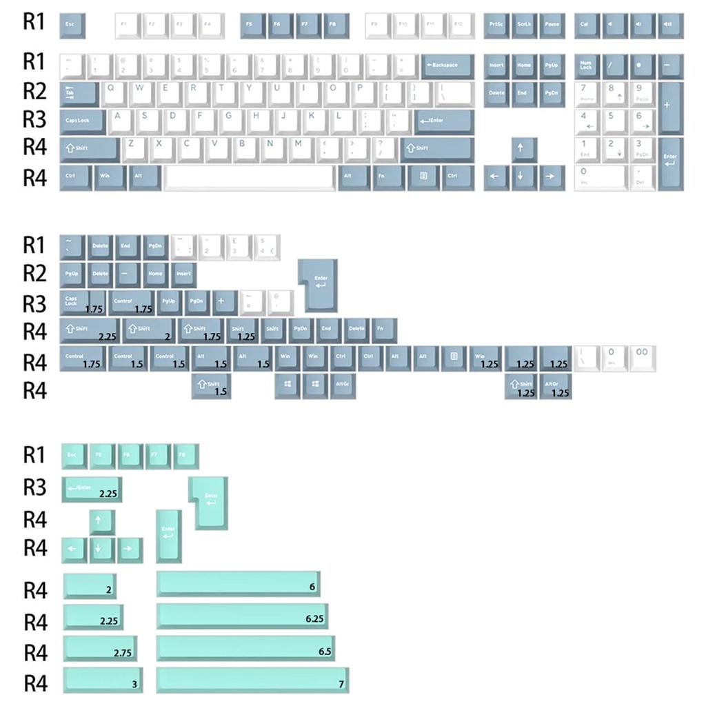 GHOST JUDGES GJ SHALLOW SEA CHERRY PBT DOUBLESHOT KEYCAP FOR MX ...