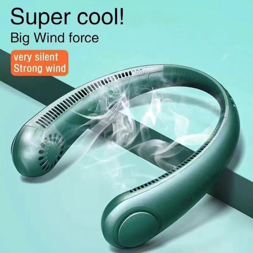 Portable Neck Fan Bladeless USB Rechargeable Vaneless Hanging Neck
