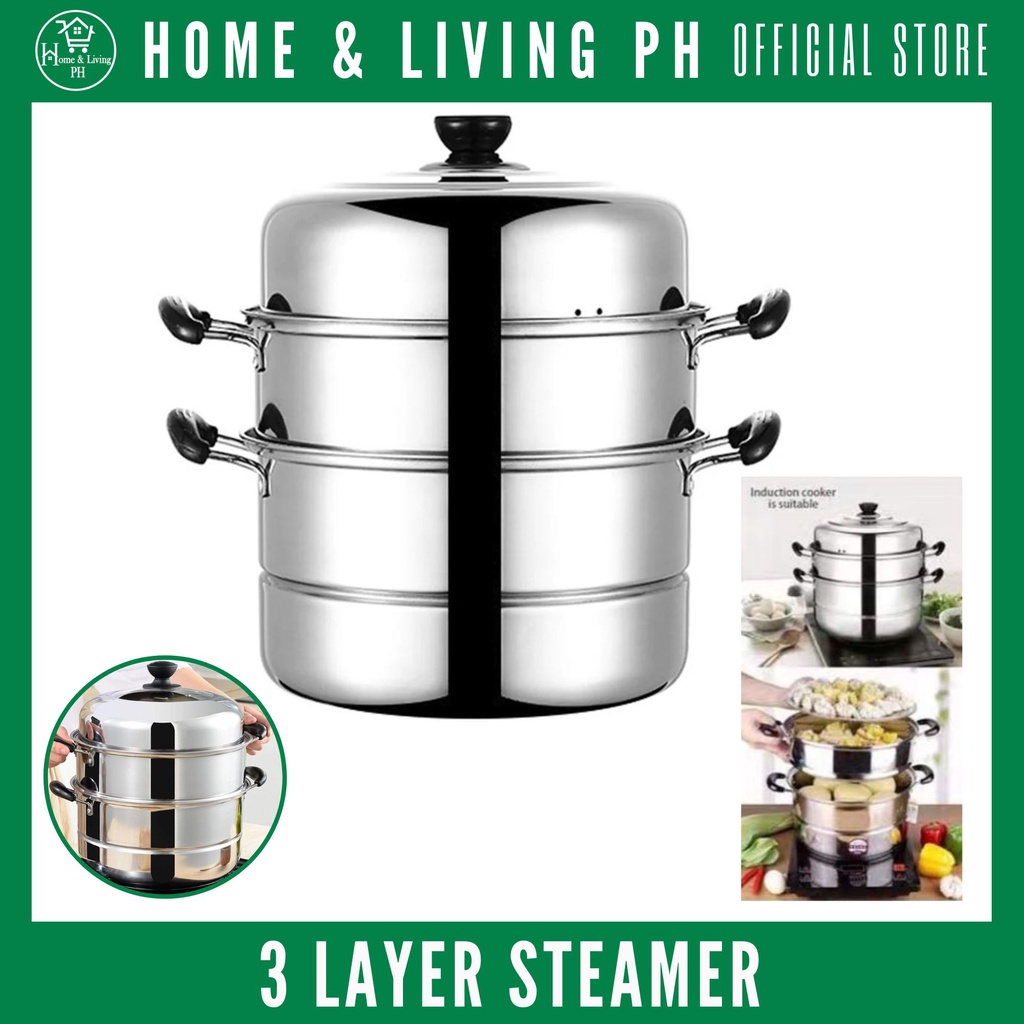 Original 3 Layers Stainless Steel Steamer Cookware Multifunctional for