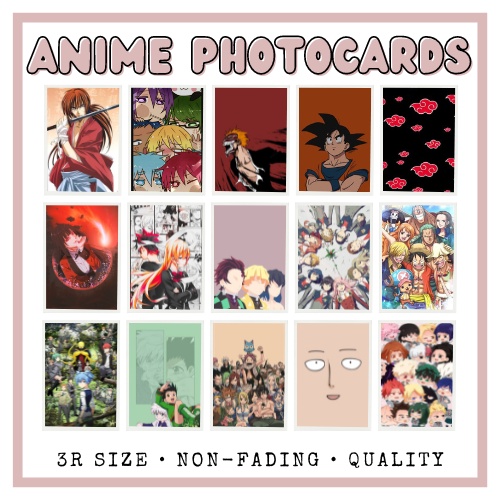 ANIME PHOTOCARDS 3R SIZE CUSTOM DESIGN | Shopee Philippines