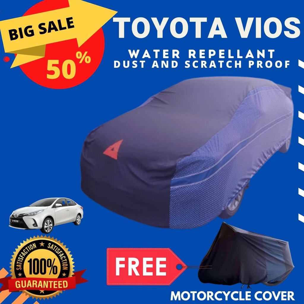 TOYOTA VIOS CAR COVER HIGH QUALITY WATER REPELLANT WITH FREE MOTOR