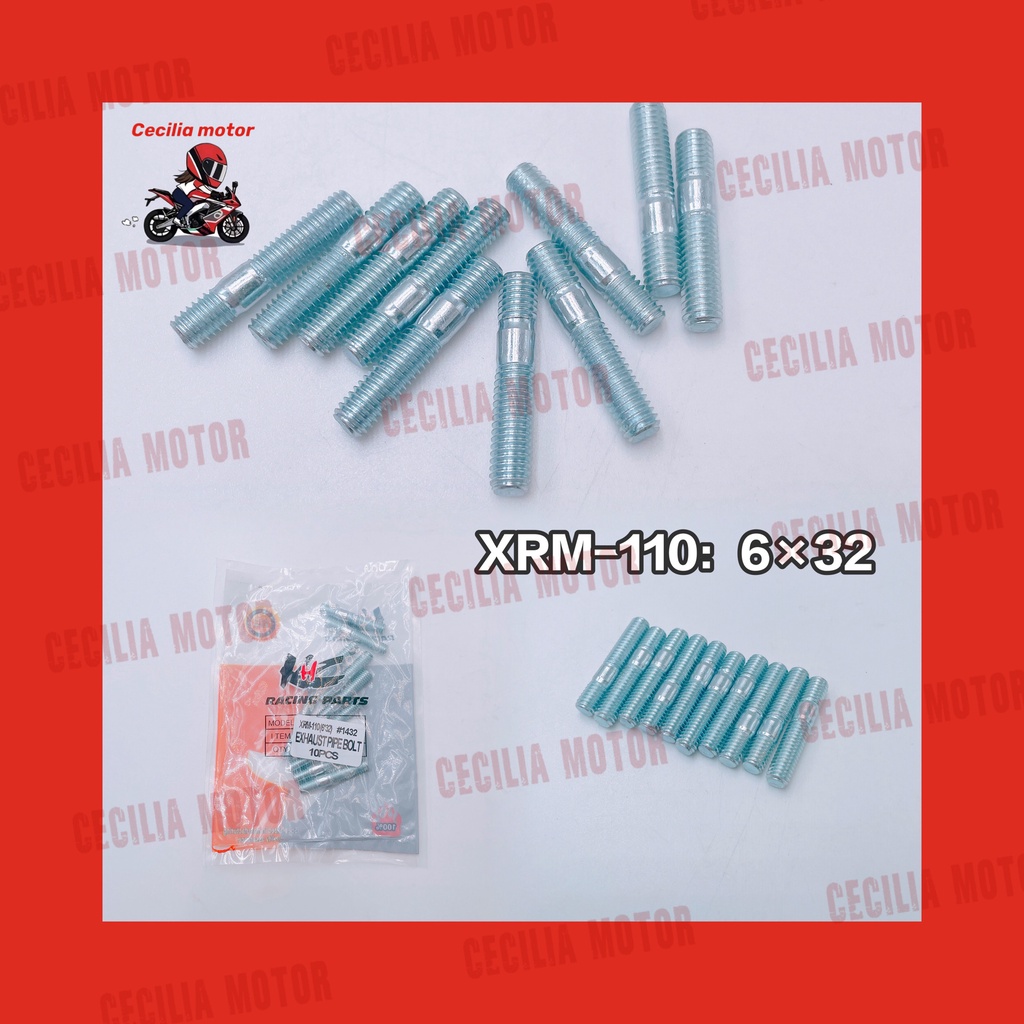 MOTORCYCLE PARTS EXHAUST PIPE BOLTS FOR XRM110 TMX/CG125 6*32 6*35 6*