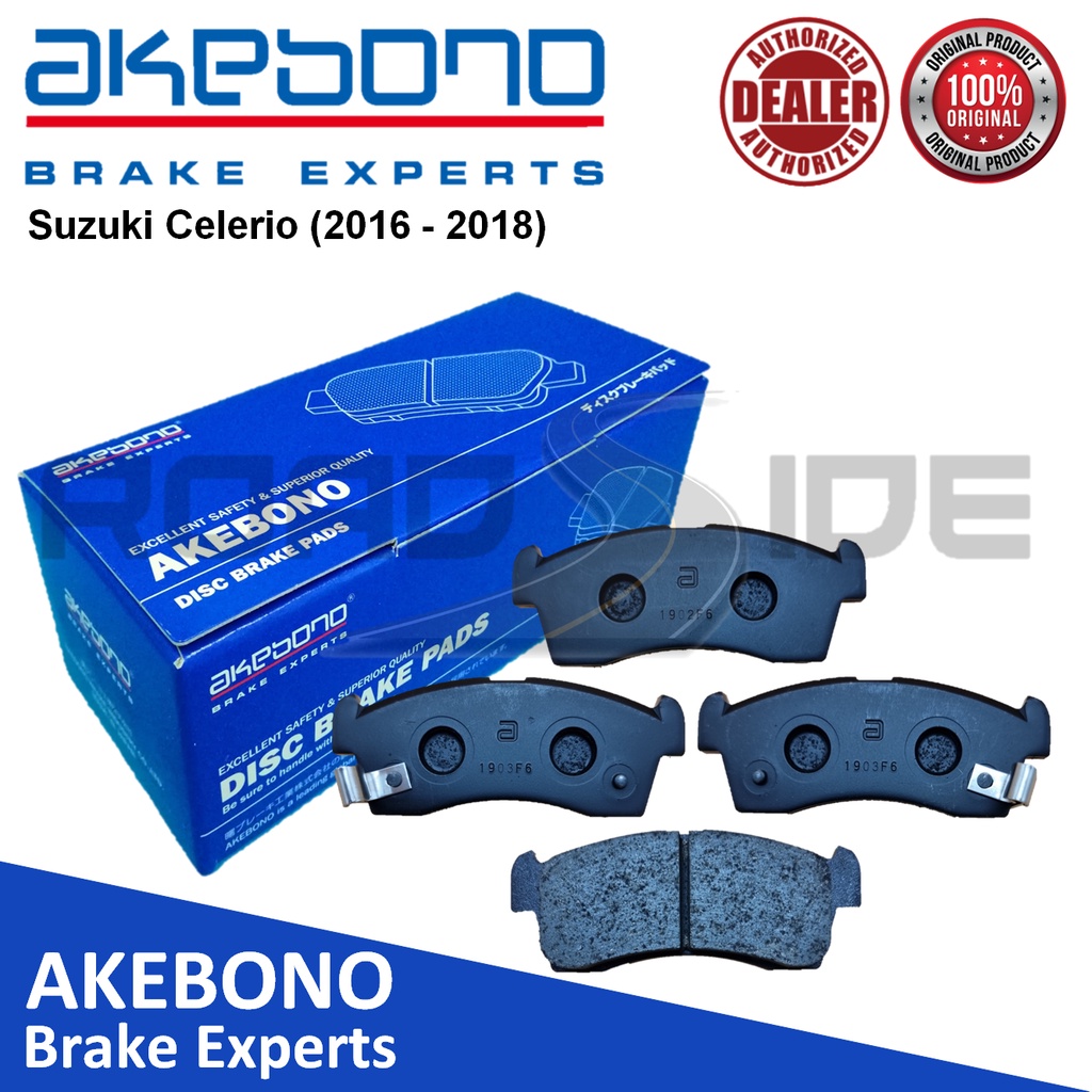 Akebono Front Brake Pads for Suzuki Celerio (2016 2018) Shopee