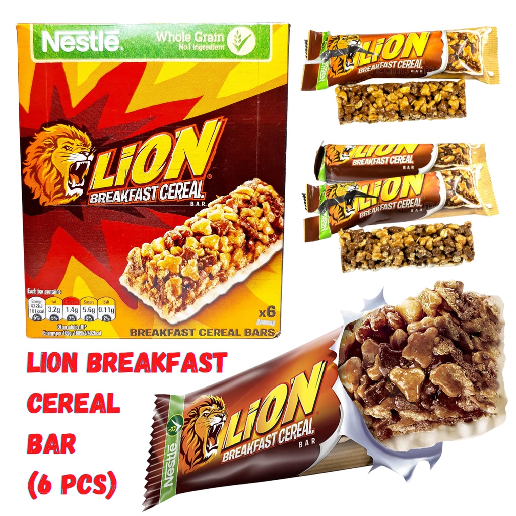 NESTLE LION BREAKFAST CEREAL BARS (6pcs per box) Shopee Philippines
