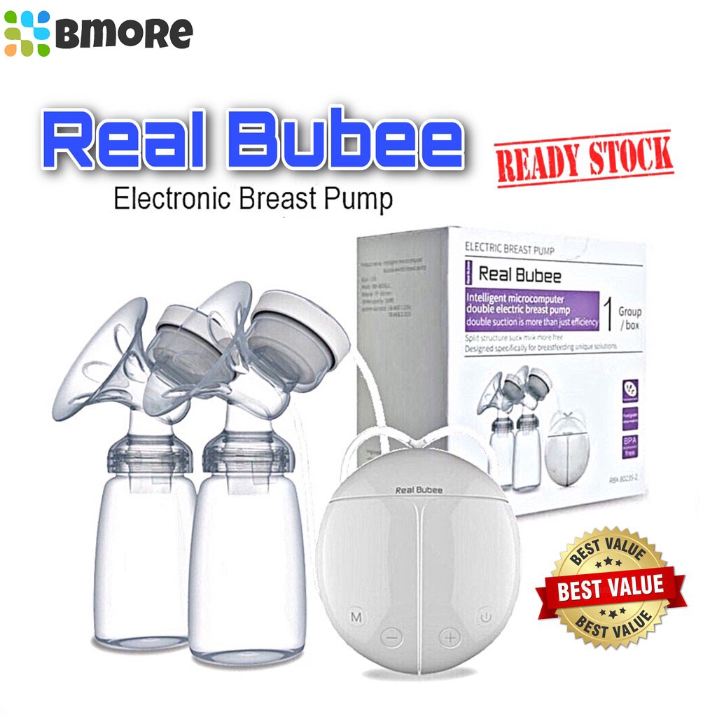 Bmore Real Bubee Electric Breast Pump Pam Susu Milk Elektrik Double